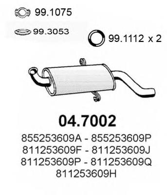 04.7002 Asso silenciador posterior