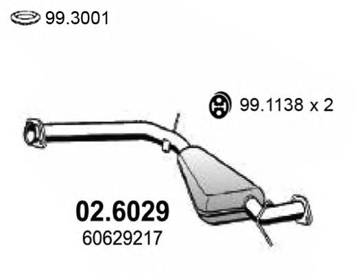  Silenciador del medio para Alfa Romeo 166 936