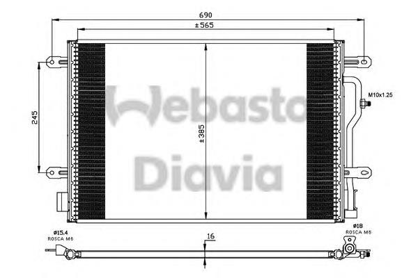 82D0225505A Webasto condensador aire acondicionado