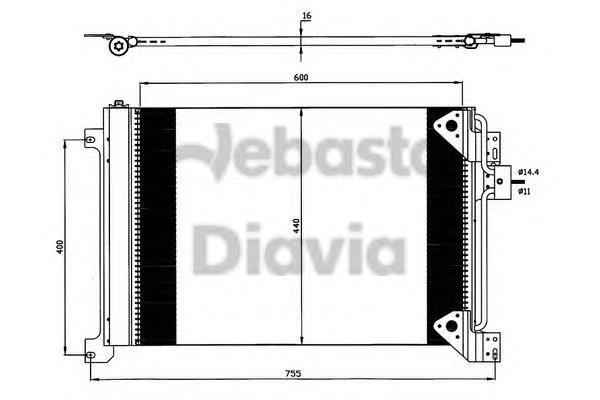 82D0226254MA Webasto condensador aire acondicionado