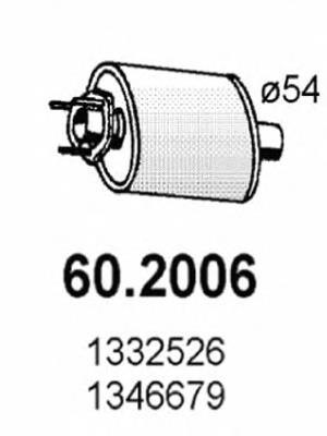  Silenciador delantero para Volvo 760 704, 764