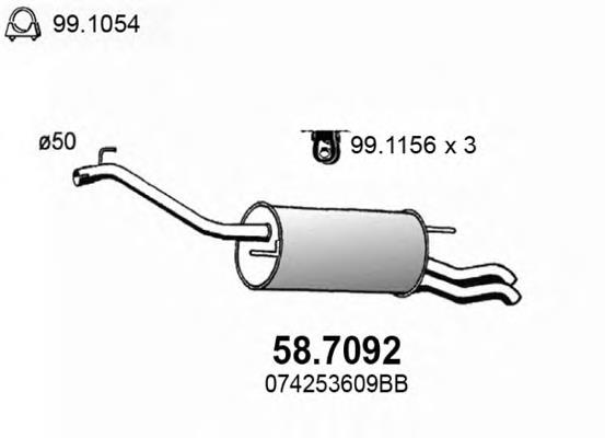 58.7092 Asso silenciador posterior