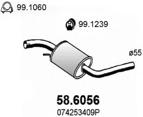 586056 Asso silenciador del medio