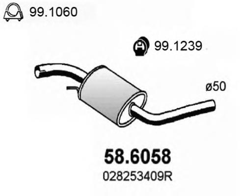 586058 Asso silenciador del medio