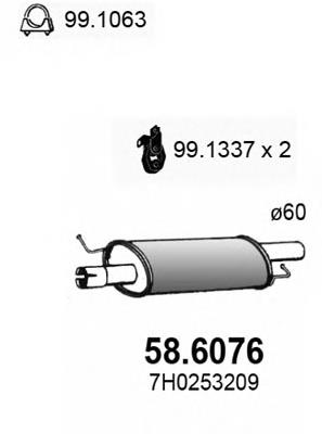 58.6076 Asso silenciador delantero