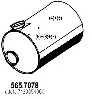 565.7078 Asso silenciador del medio