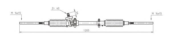  Cremallera de dirección para Porsche 944 