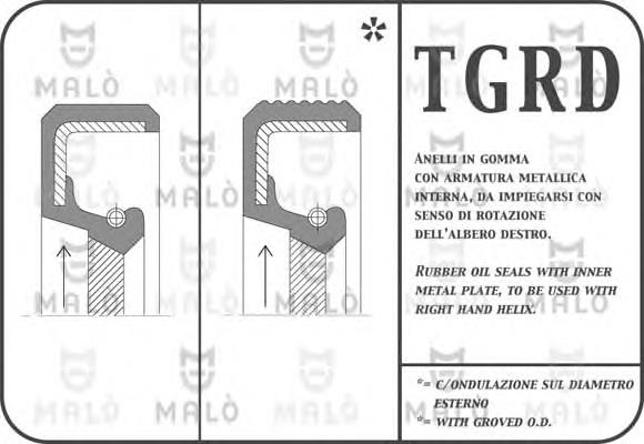 11544RDSI Akron Malo anillo retén, cigüeñal frontal