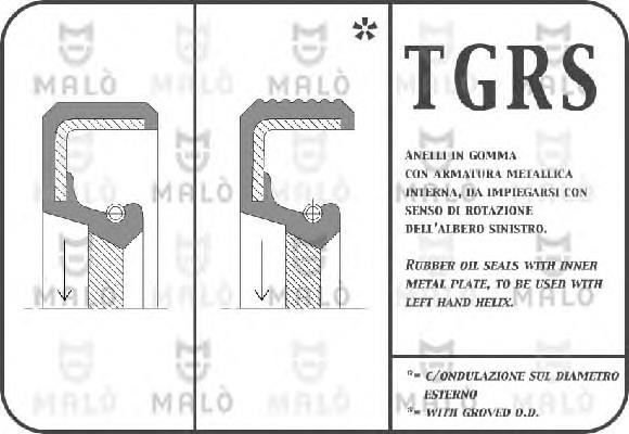 1160RSFL Akron Malo anillo retén, cigüeñal