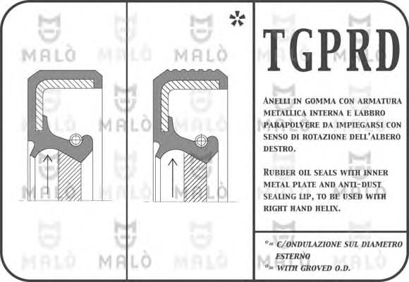 11748PRDA Akron Malo anillo retén, cigüeñal frontal