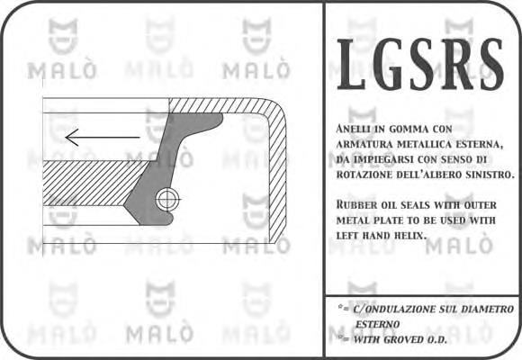 13033RSAC Akron Malo anillo retén, cigüeñal