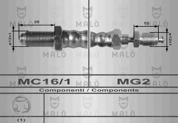 562244 Opel latiguillo de freno delantero