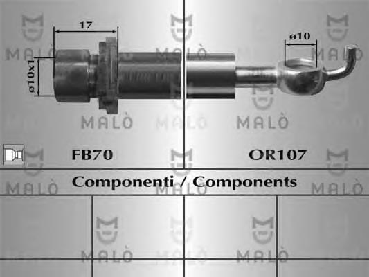 PHD1129 TRW tubo flexible de frenos trasero