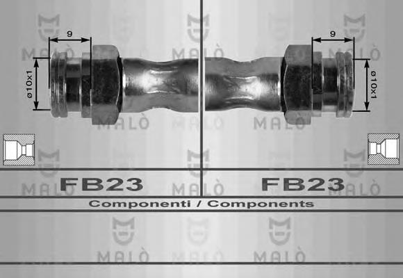 46542040 Fiat/Alfa/Lancia tubo flexible de frenos trasero