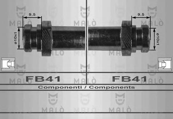 80051 Akron Malo tubo flexible de frenos trasero