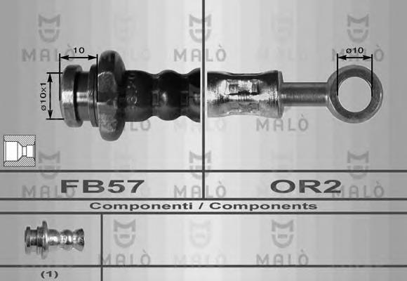 80094 Akron Malo tubo flexible de frenos trasero izquierdo