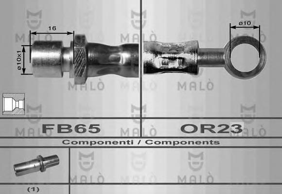 80110 Akron Malo tubo flexible de frenos delantero derecho