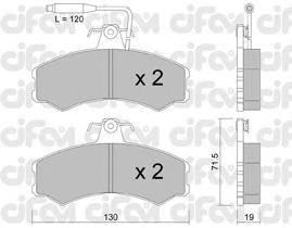 822-031-0 Cifam pastillas de freno delanteras