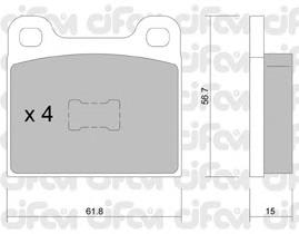 8220100 Cifam pastillas de freno delanteras
