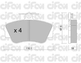 822-130-0 Cifam pastillas de freno delanteras