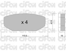 822-097-0 Cifam pastillas de freno delanteras