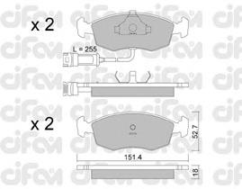 822-094-0 Cifam pastillas de freno delanteras