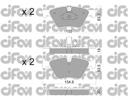 822-917-0 Cifam pastillas de freno delanteras