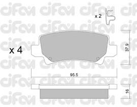 822-447-0 Cifam pastillas de freno traseras