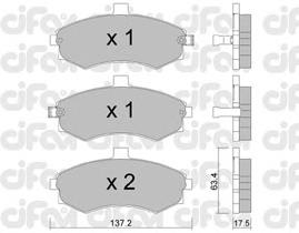 822-504-0 Cifam pastillas de freno delanteras