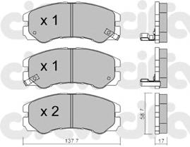 822-357-0 Cifam pastillas de freno delanteras