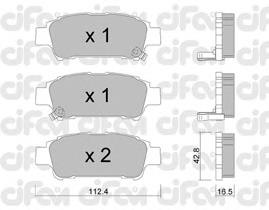 822-428-0 Cifam pastillas de freno traseras