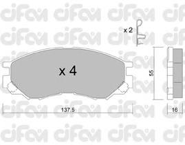 822-401-0 Cifam pastillas de freno delanteras