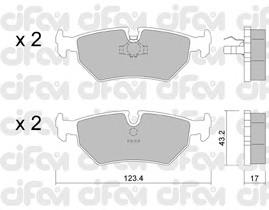 822-178-0 Cifam pastillas de freno traseras