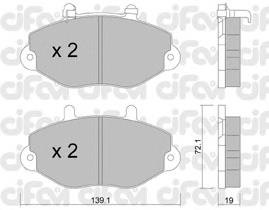 822-195-1 Cifam pastillas de freno delanteras