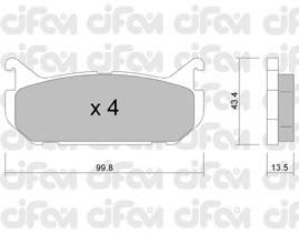 822-303-0 Cifam pastillas de freno traseras