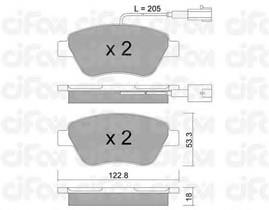 822-321-3 Cifam pastillas de freno delanteras