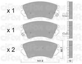 822-842-0 Cifam pastillas de freno delanteras