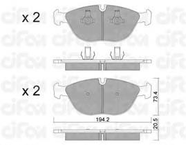 822-828-0 Cifam pastillas de freno delanteras