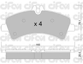 822-674-0 Cifam pastillas de freno traseras