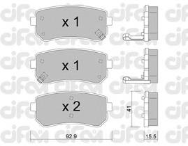 822-725-0 Cifam pastillas de freno traseras