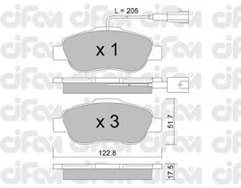 822-638-1 Cifam pastillas de freno delanteras