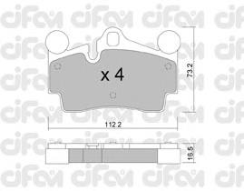 822-655-0 Cifam pastillas de freno traseras