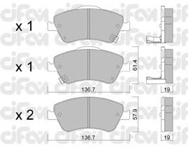 822-794-0 Cifam pastillas de freno delanteras