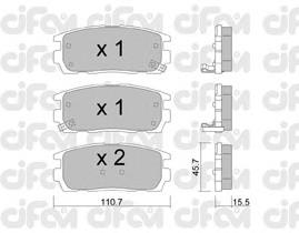 822-779-0 Cifam pastillas de freno traseras