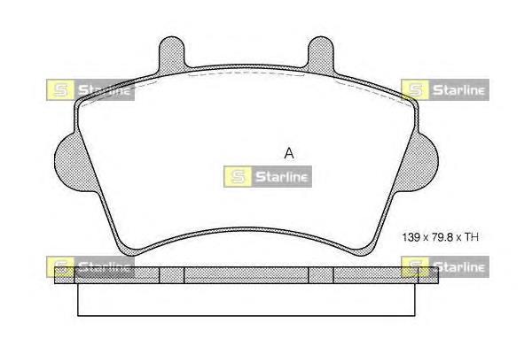 BD S201 Starline pastillas de freno delanteras