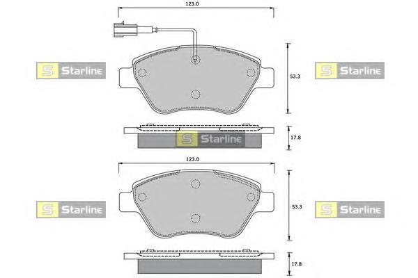 BD S361 Starline pastillas de freno delanteras