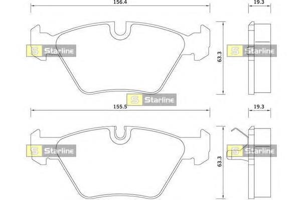 BD S359 Starline pastillas de freno delanteras