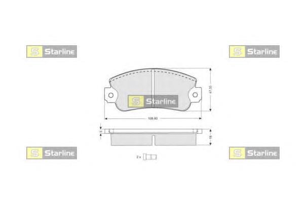 BD S026 Starline pastillas de freno delanteras