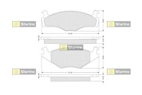 BD S067 Starline pastillas de freno delanteras