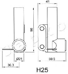 45H25 Japko tensor, correa dentada